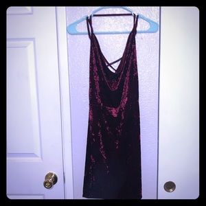 Red velvet dress